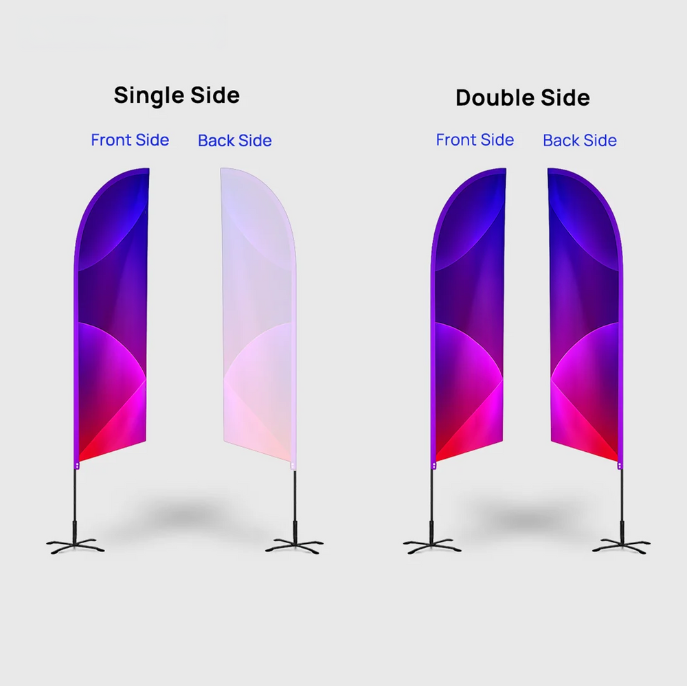 Angled Feather Fabric Flag