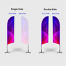 Angled Feather Fabric Flag