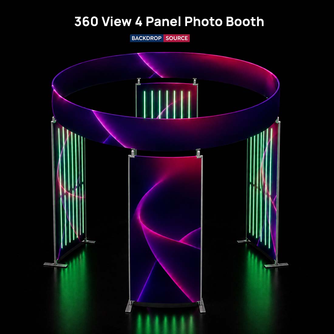 Cabina de fotos de 4 paneles con vista 360