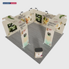 6x6m Magnetic Booth Kit with 2 TV Displays & Counter