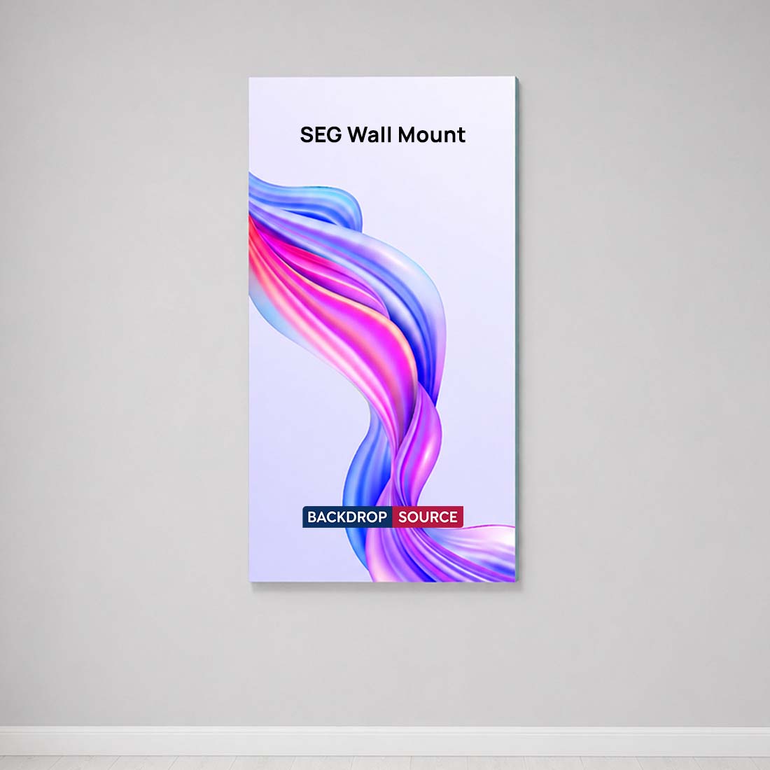 Non-Backlit Wall-Mounted SEG Fabric display - 120mm Depth