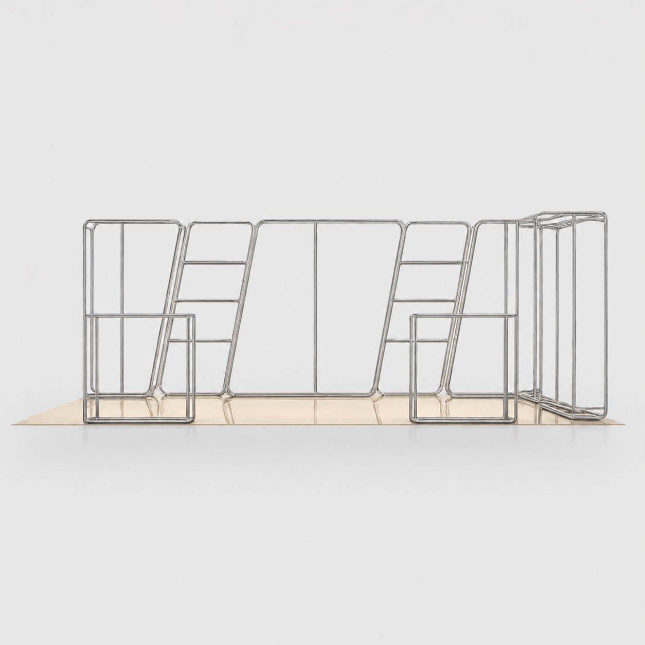 3x6m 3D Trapezoid Wall Booth Kit with Shelving & 2 Counters