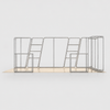 3x6m 3D Trapezoid Wall Booth Kit with Shelving & 2 Counters