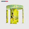 6x6m Island Booth with 360 Photo Booth & Tiered Hanging Sign