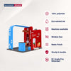3x3m L-Arch Booth Kit with Straight Walls, Shelving & 2 Counters