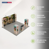 6x6m Magnetic Booth Kit with 2 Cubic Towers & Counter