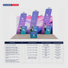 6x3m Booth Kit with 6m Backwall, Slanted Towers & Counter