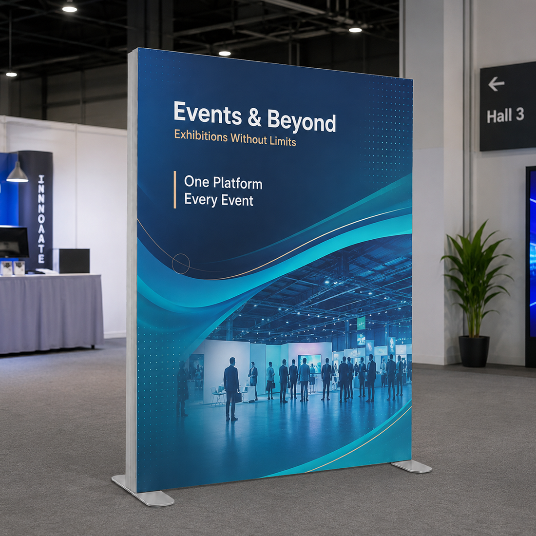 Non-Backlit SEG Over Size Fabric Display - 3m W x 4m H