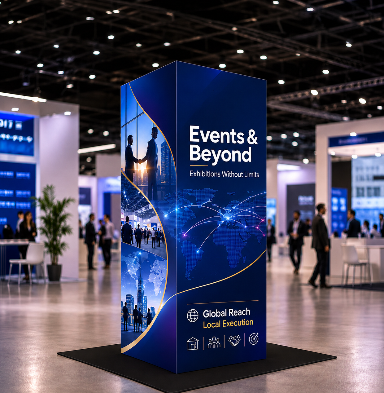 Modular EZ Cubic Fabric Tower Display