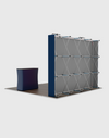 3m x 3m Straight Popup Exhibit Pro 3-in-1 Display Kit with Illume Lights