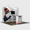 3x3m Booth Kit with Inclined Wall & Sloped Arch + Counter