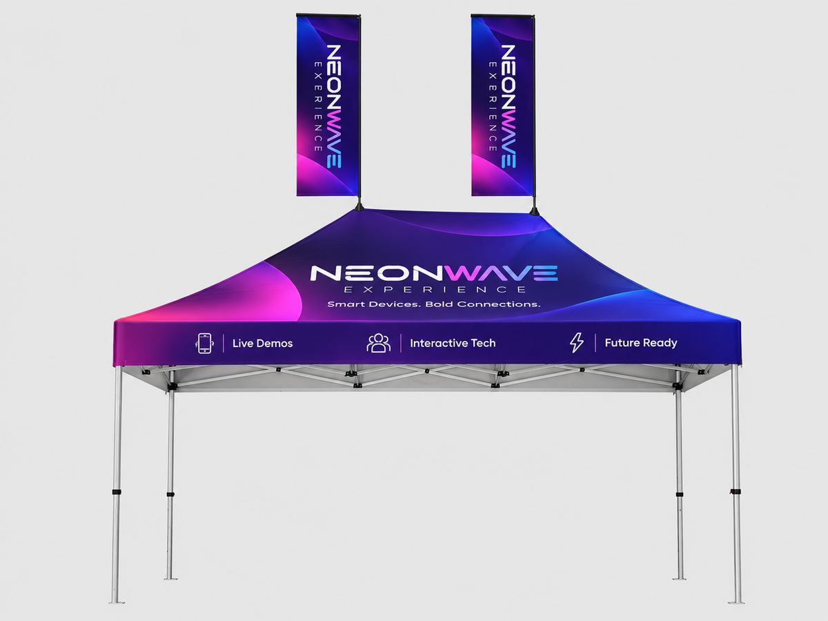 4.5m x 3m Canopy Tent with Peak Flag Kit