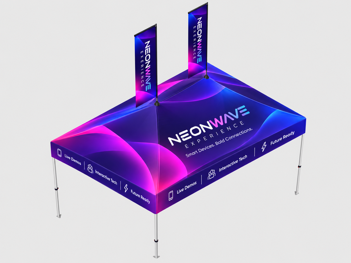 4.5m x 3m Canopy Tent with Peak Flag Kit