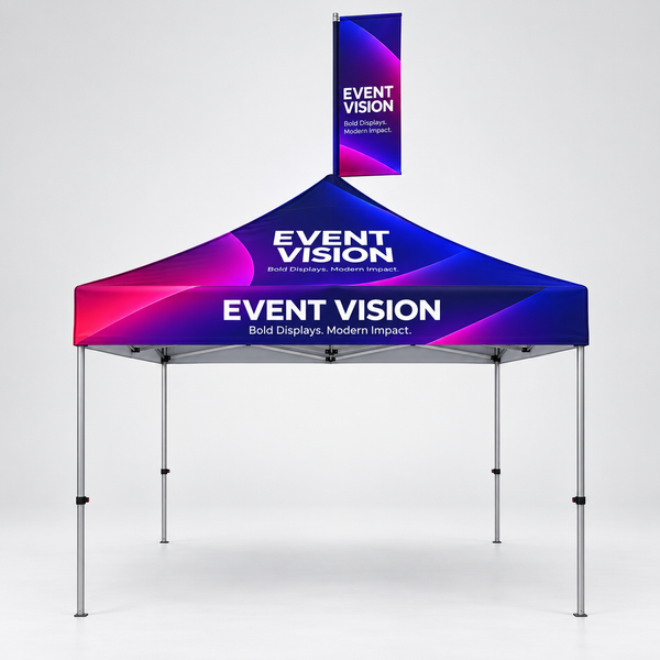 3m x 3m Canopy Tent with Peak Flag Kit