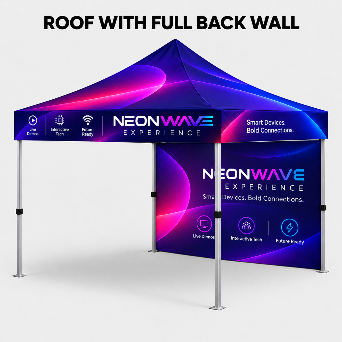 Lighted Canopy Tent – 3m x 3m (LED Frame)