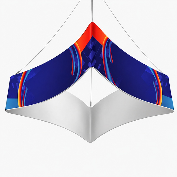 Curved Square Quad Hanging Banner