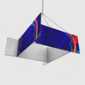 Four-Sided Pinwheel Hanging Banner Display