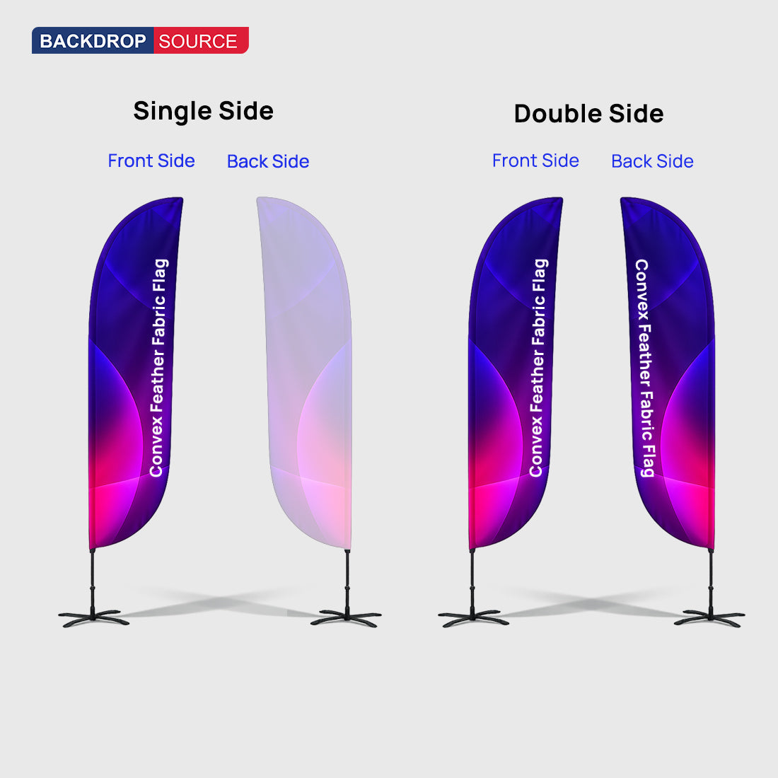 Convex Feather Flag with Uni-Fit Pole