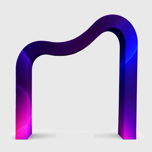 3D Fabric Curved Wave Arch Backdrop