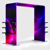 Fabric Square Arch Booth Display with Shelf & TV Mount