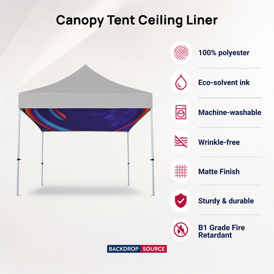 Fabric Ceiling Liner for Canopy Tents