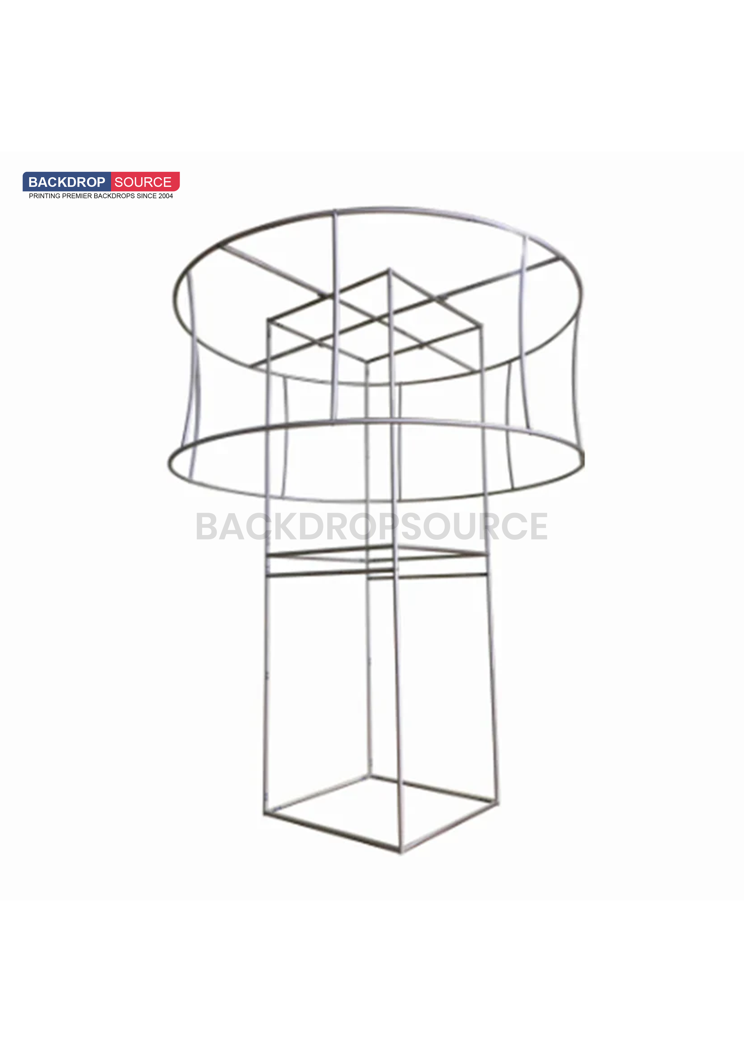 Fabric Tower Column Stand with Circle