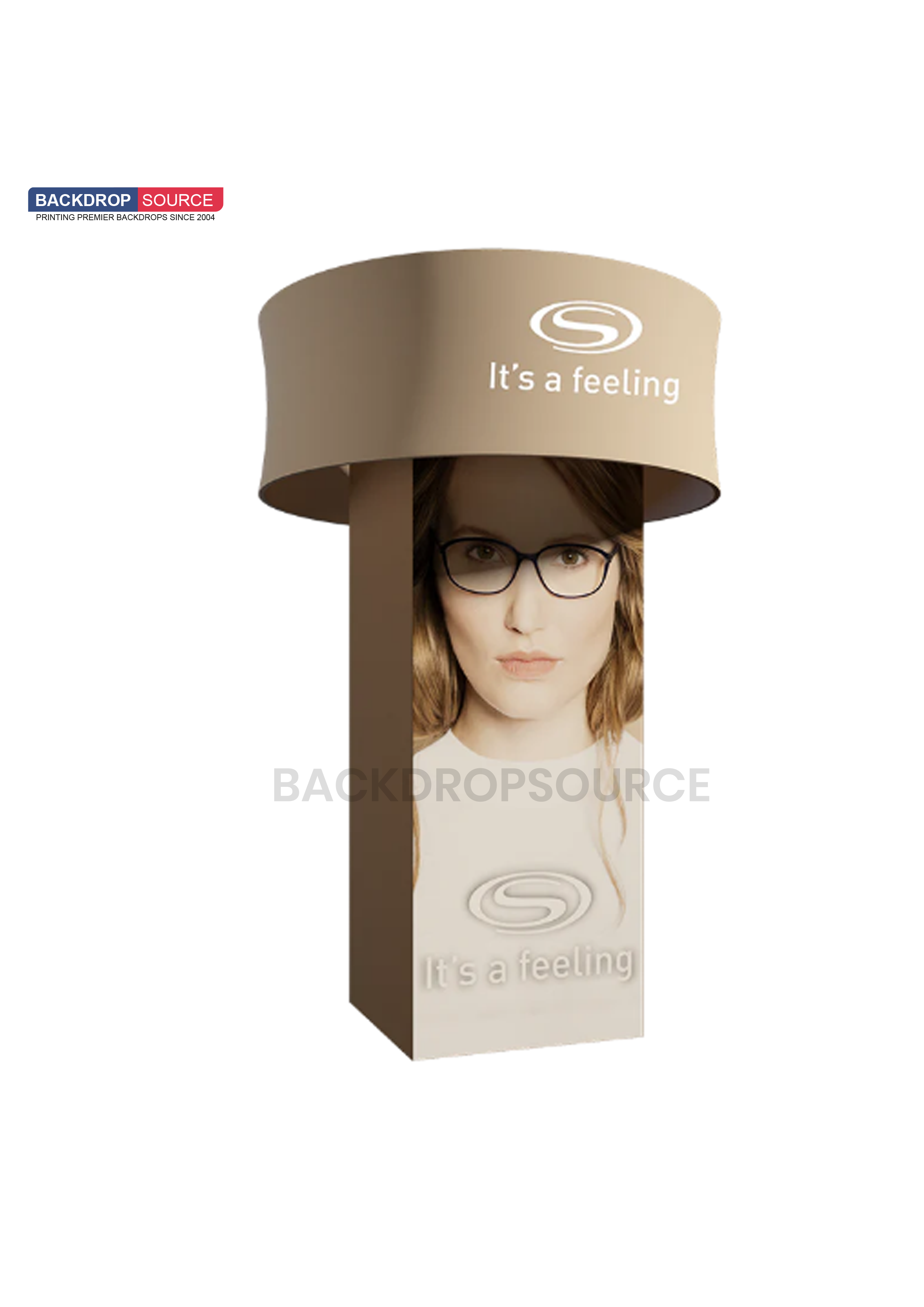 Fabric Tower Column Stand with Circle