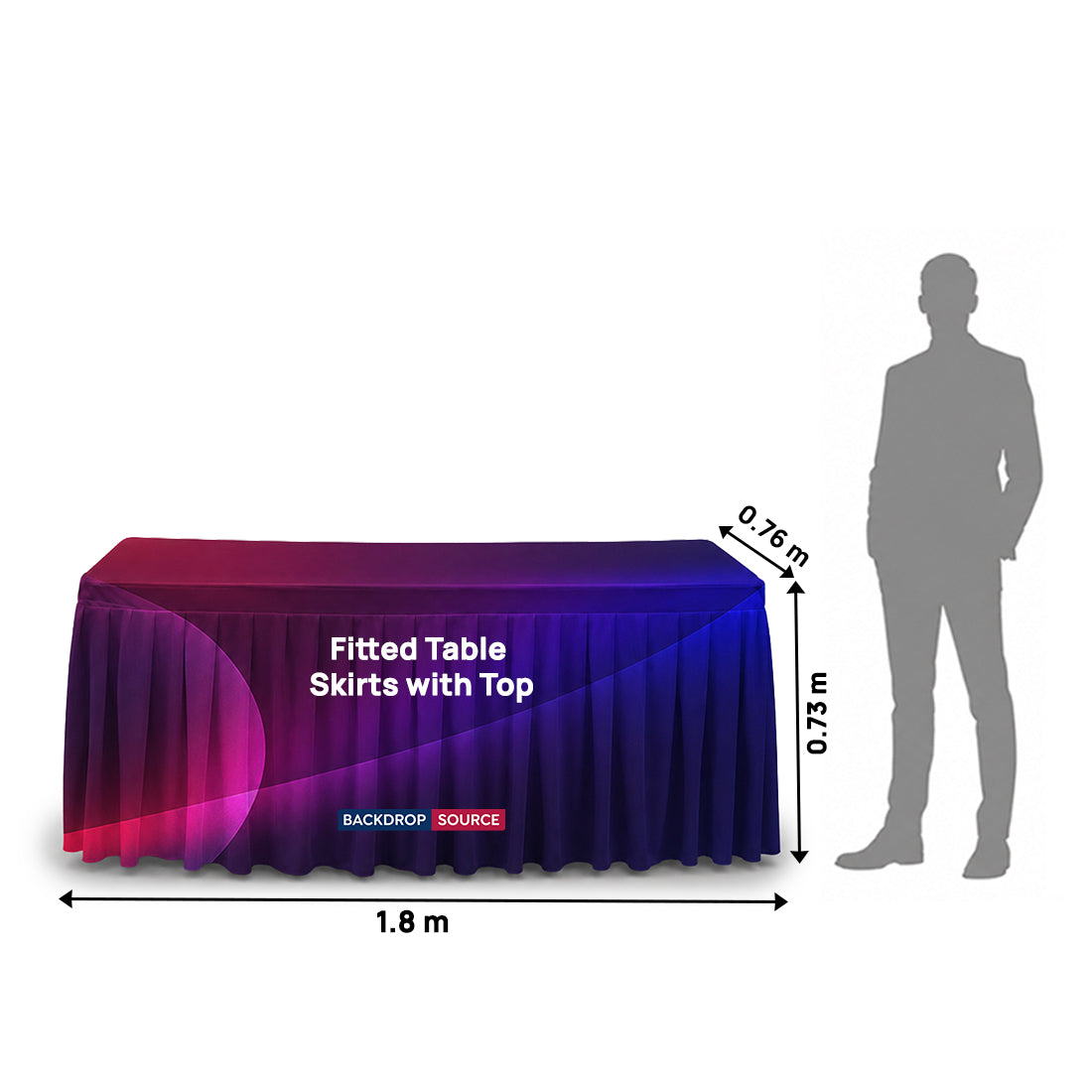 Custom Fitted Table Skirts with Top