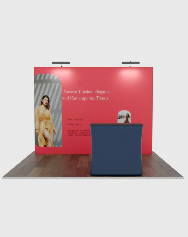 3m x 3m Straight Popup Exhibit Pro 3-in-1 Display Kit with Illume Lights