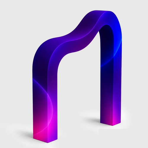 3D Fabric Curved Wave Arch Backdrop