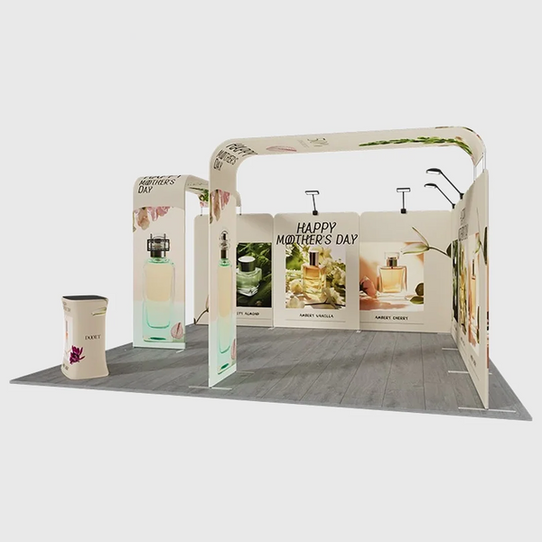 6x6m Magnetic Booth Kit with 2 TV Displays & Counter