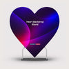 Heart Shaped Backdrop - included in Magnetic Fabric Banner Stand Exhibition Kit with Heart-Shaped Backdrop
