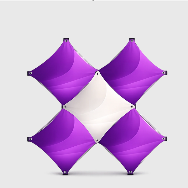 X Fabric GeoMetrix Pop Up Grid Display