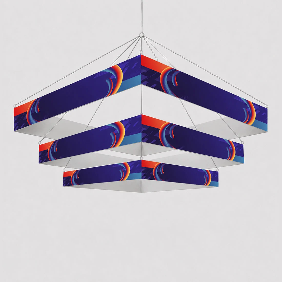 Tiered Square Hanging Banner
