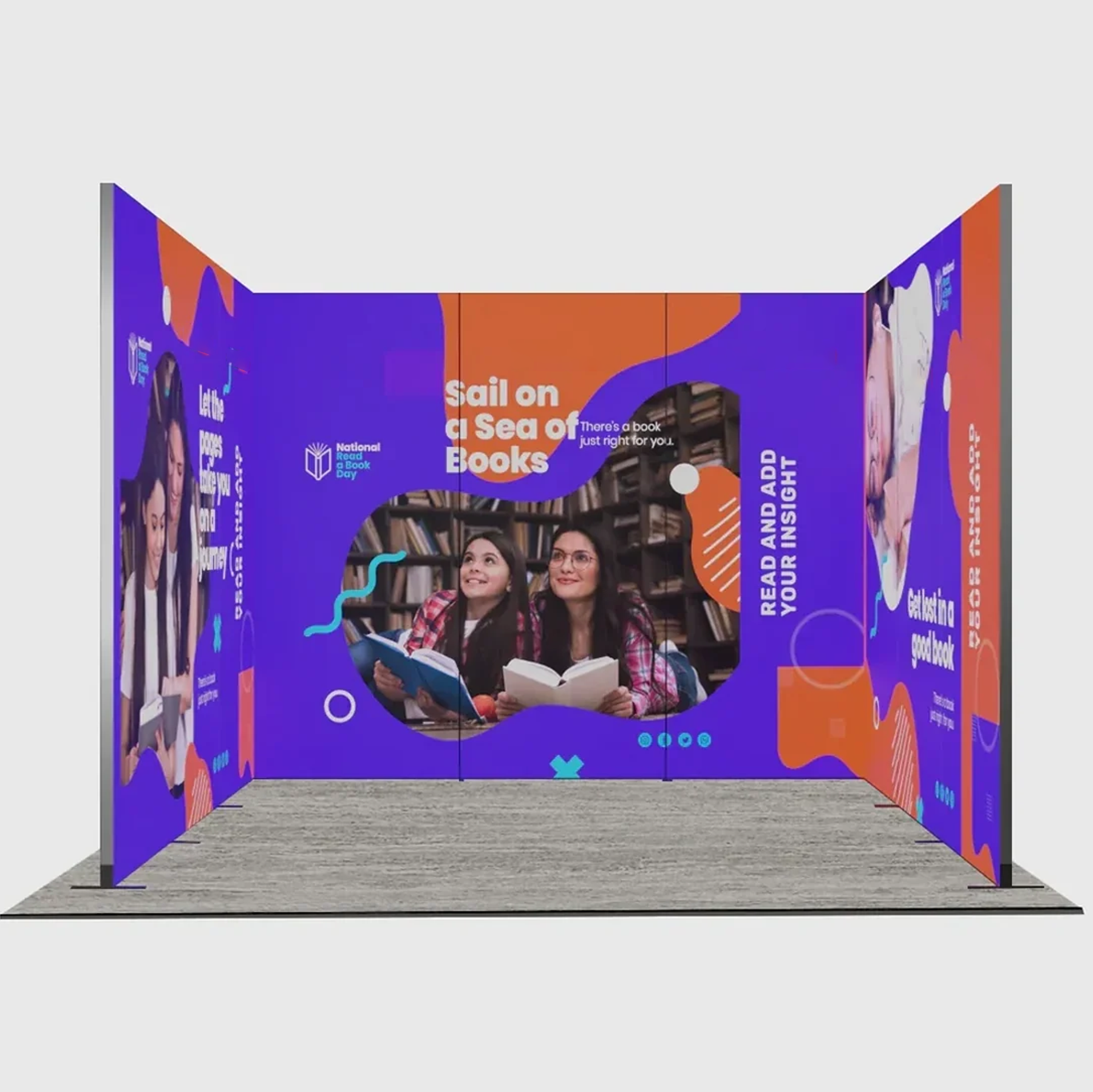 3m Folding SEG Booth Kit with Wing Sidewalls