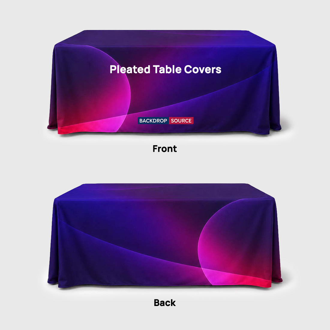 Cubiertas de mesa plisadas