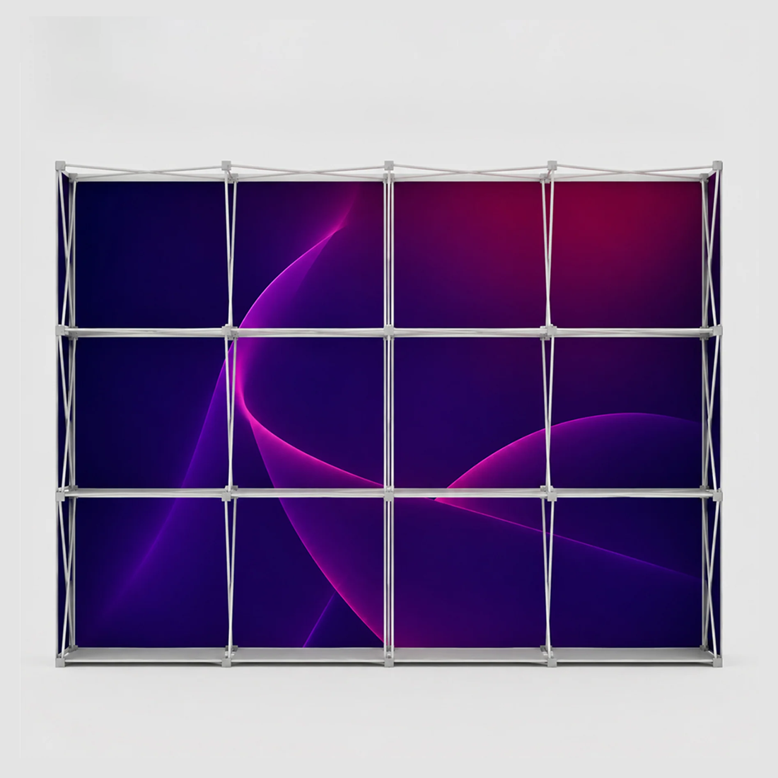 Portable Pop-Up Display Wall with Shelving (Dual-Side Print)