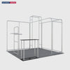 3x3m L-Arch Booth Kit with 3D Shelf Wall Box & Counter