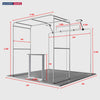 3x3m Square Arch Booth Kit with Backlit Lightbox Counter