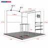 3x3m Booth Kit with Sloped & Square Arches, TV Mount & Counter