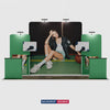 6x3m Straight Wall Booth Kit with Tall Centre Wall & 2 Counters