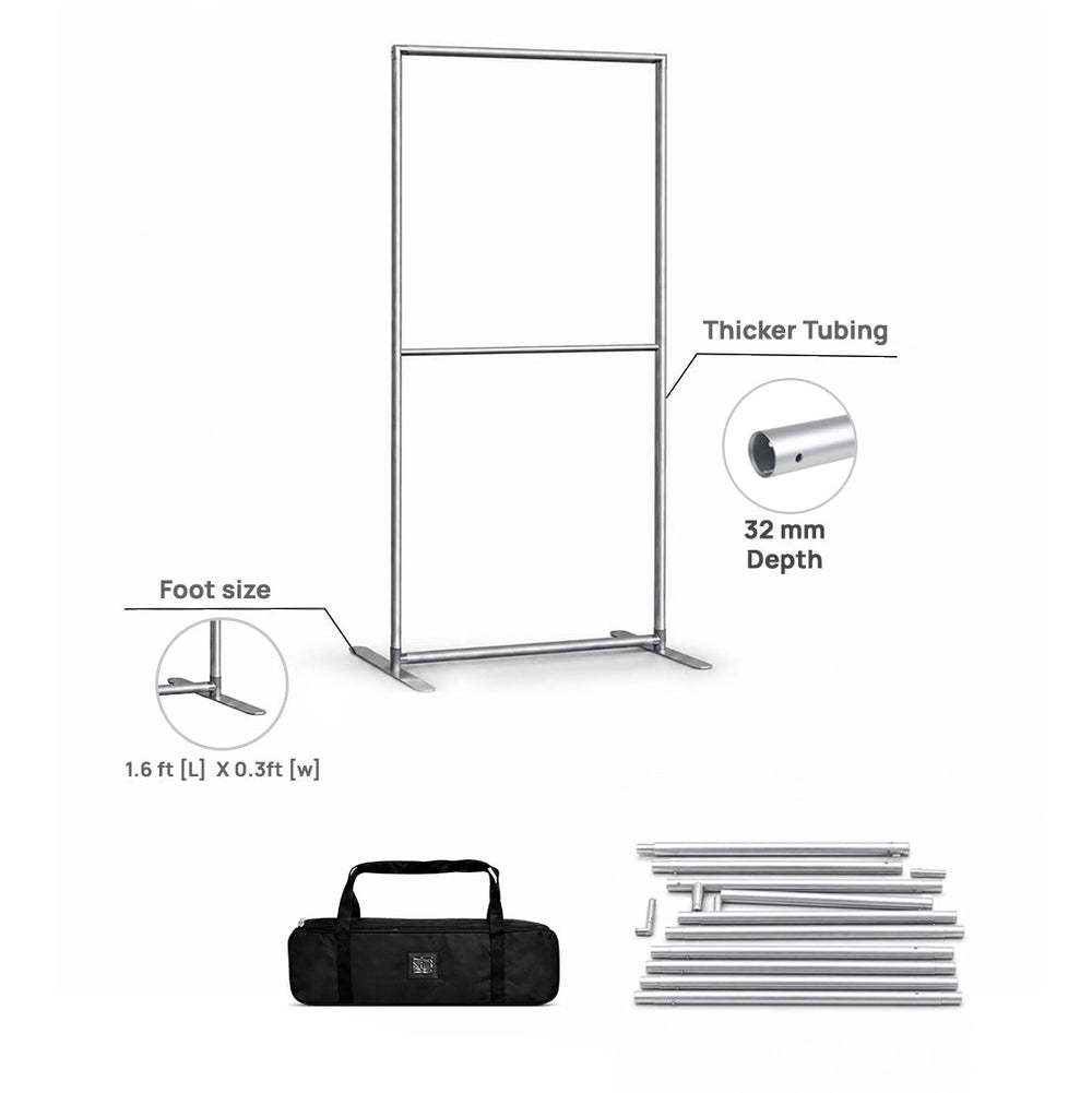 Portable Straight-Corner Fabric Exhibit Display