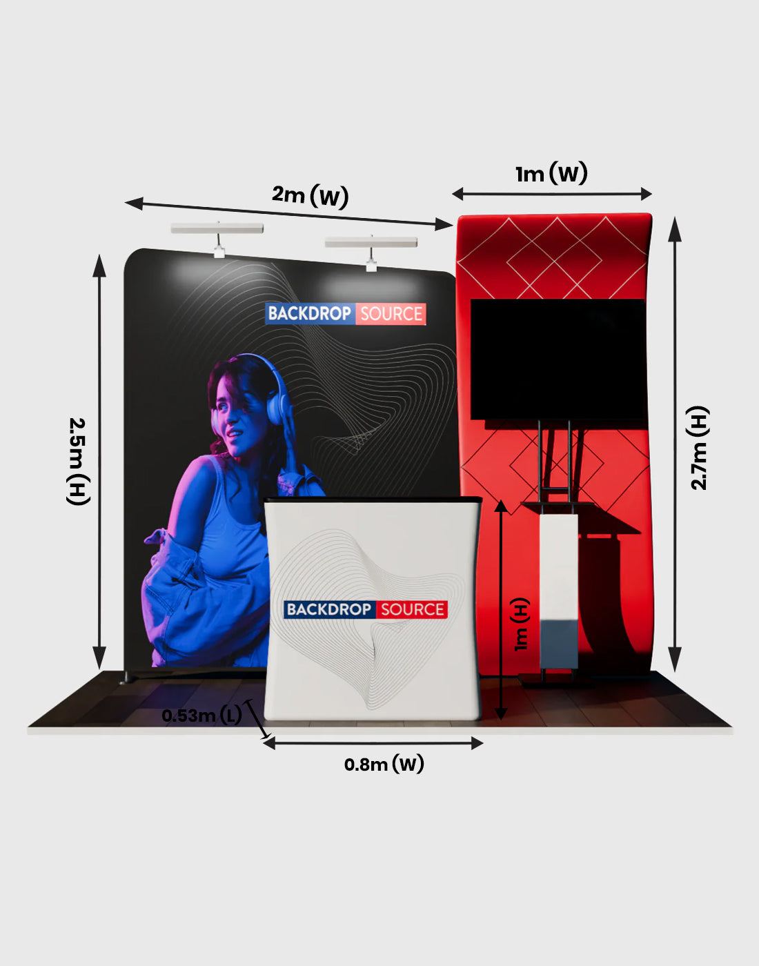 Portable Exhibit Display 3m - Model 12