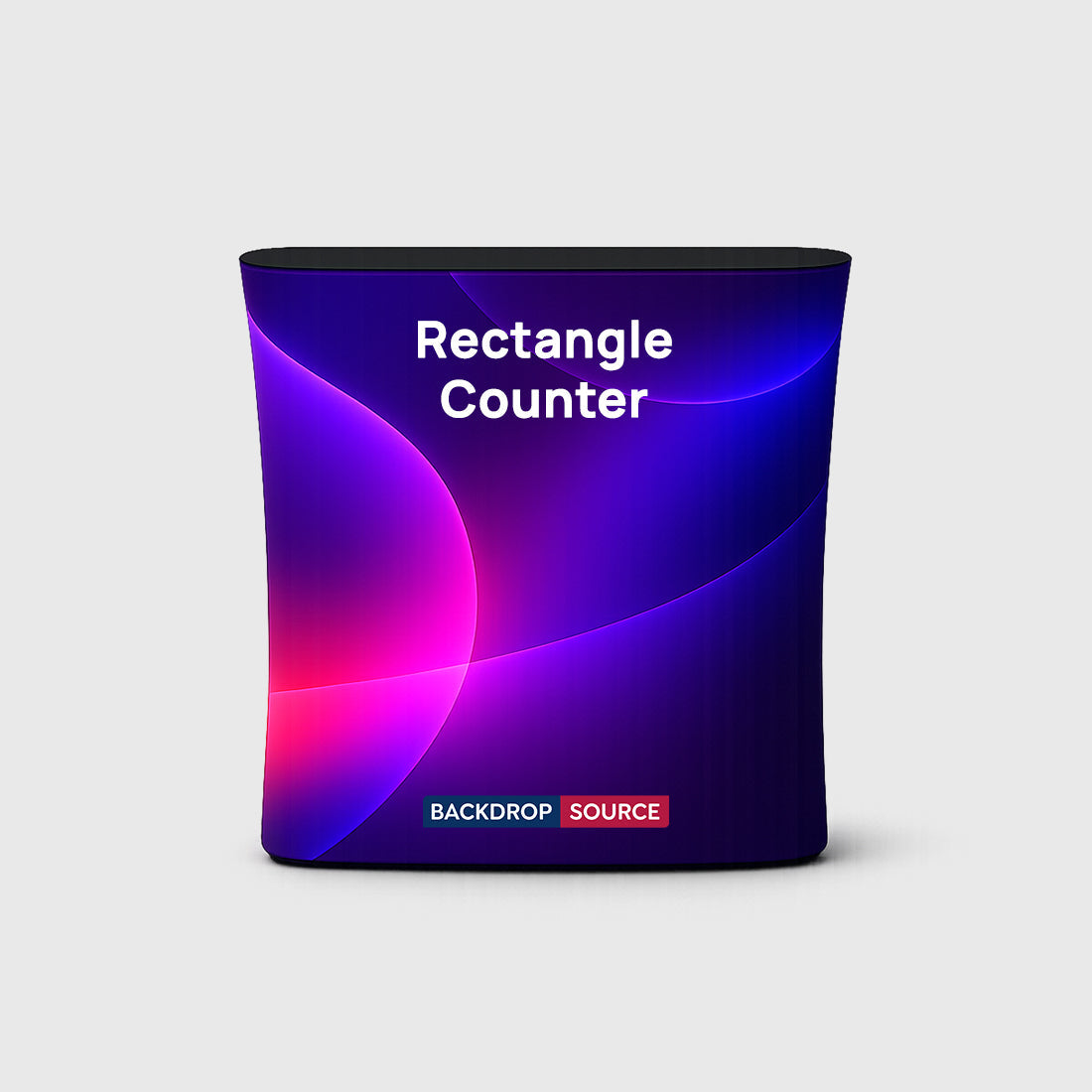 Rectangle Fabric Display Counter - included in Magnetic Fabric Banner Stand Exhibition Kit with L-Shaped Display
