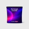 Rectangle Fabric Display Counter - included in Magnetic Fabric Banner Stand Exhibition Kit with L-Shaped Display