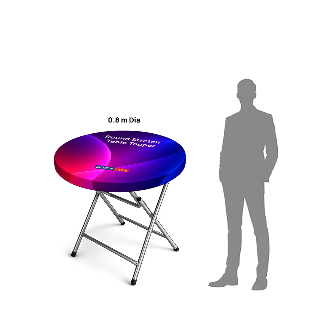 Topper de mesa elástico redondo