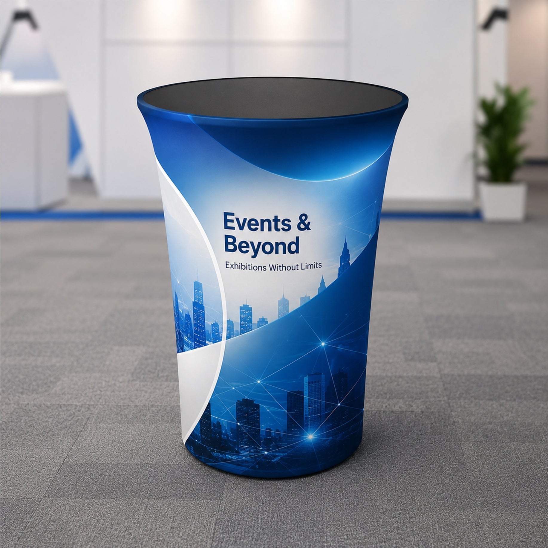 Round Fabric Display Counter (For Podium & Booth Exhibitions)