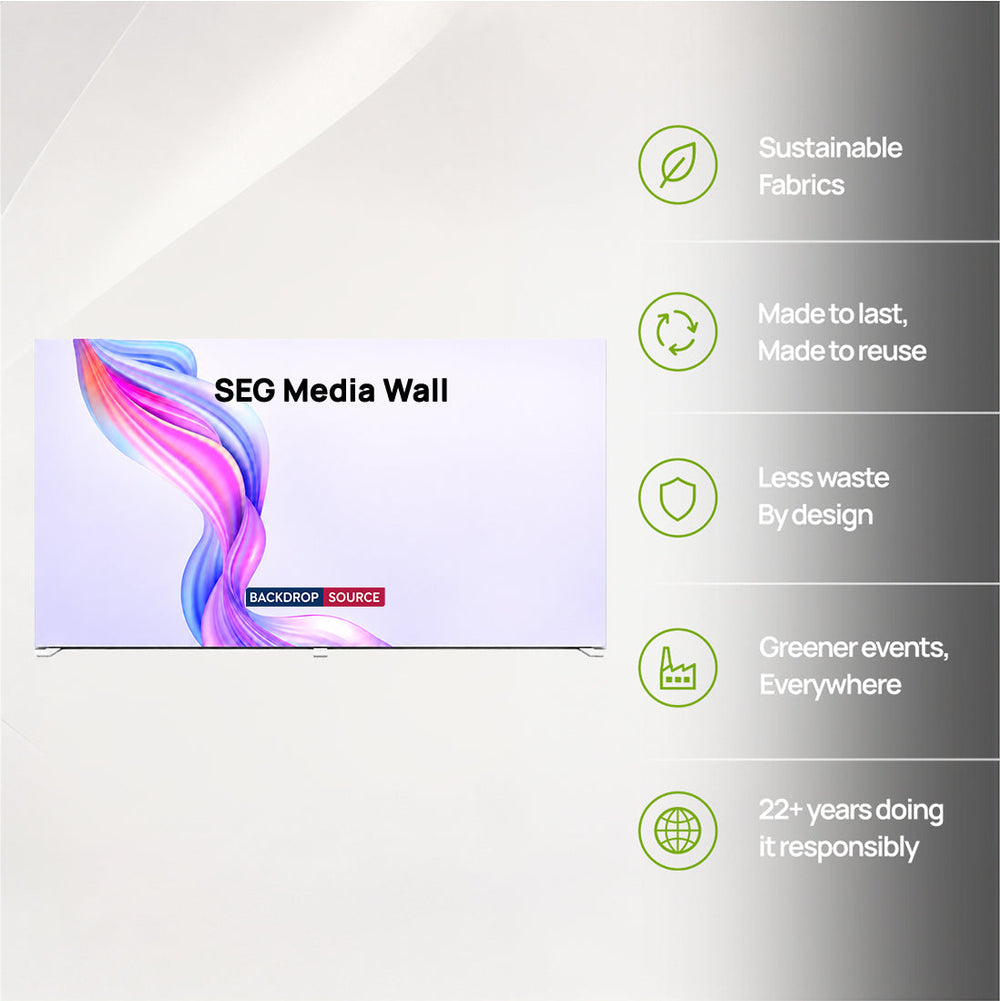 Non-Backlit SEG Fabric Media Wall - 6m W