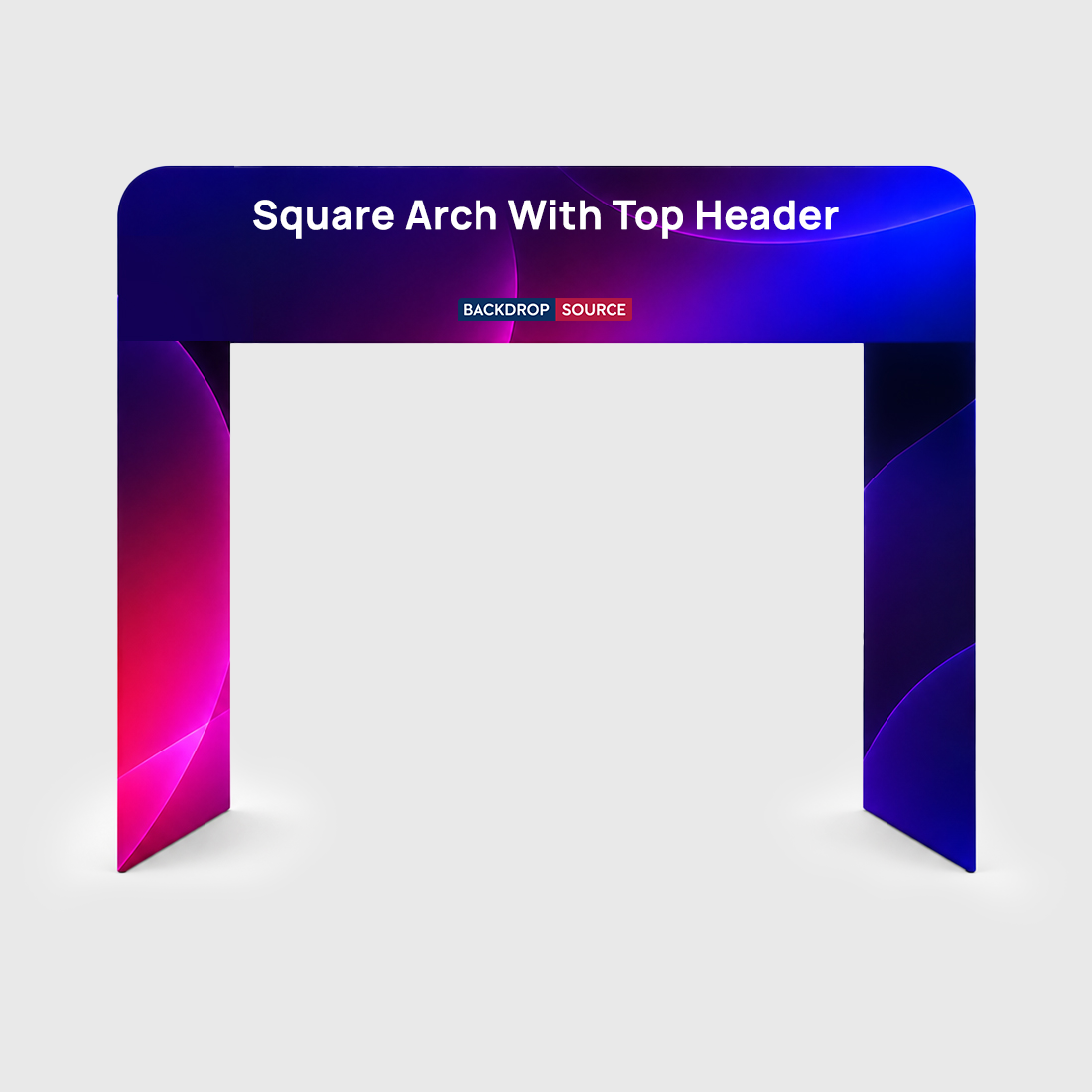 Square Shape Tension Fabric Display Arch With Header