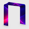 Square Shape Tension Fabric Display Arch With Header